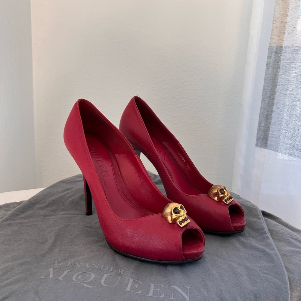 Alexander McQueen Bold Red Skull Heels
